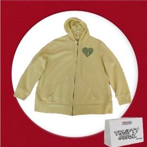 Old Navy Yellow Zip Up Hoodie Sz XXL